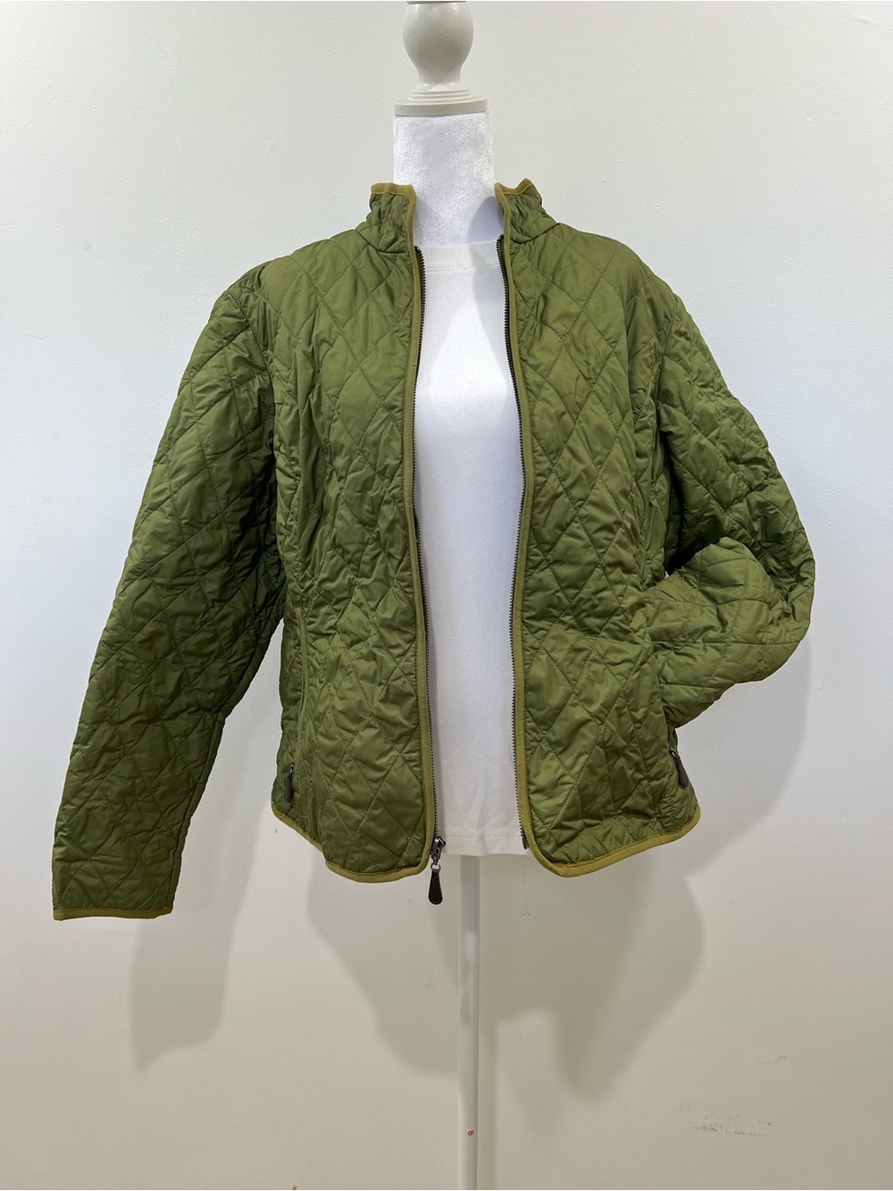 Vintage Eddie Bauer Quilted Olive Green Women's Jacket